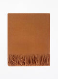 Brown Fringed Cashmere Scarf