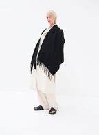 Helena Cashmere Shawl - Black with Custom Monogram