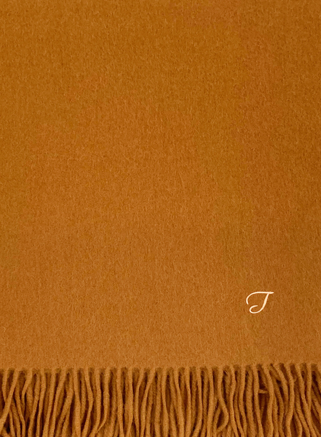 Helena Cashmere Shawl - Bronze with Custom Monogram