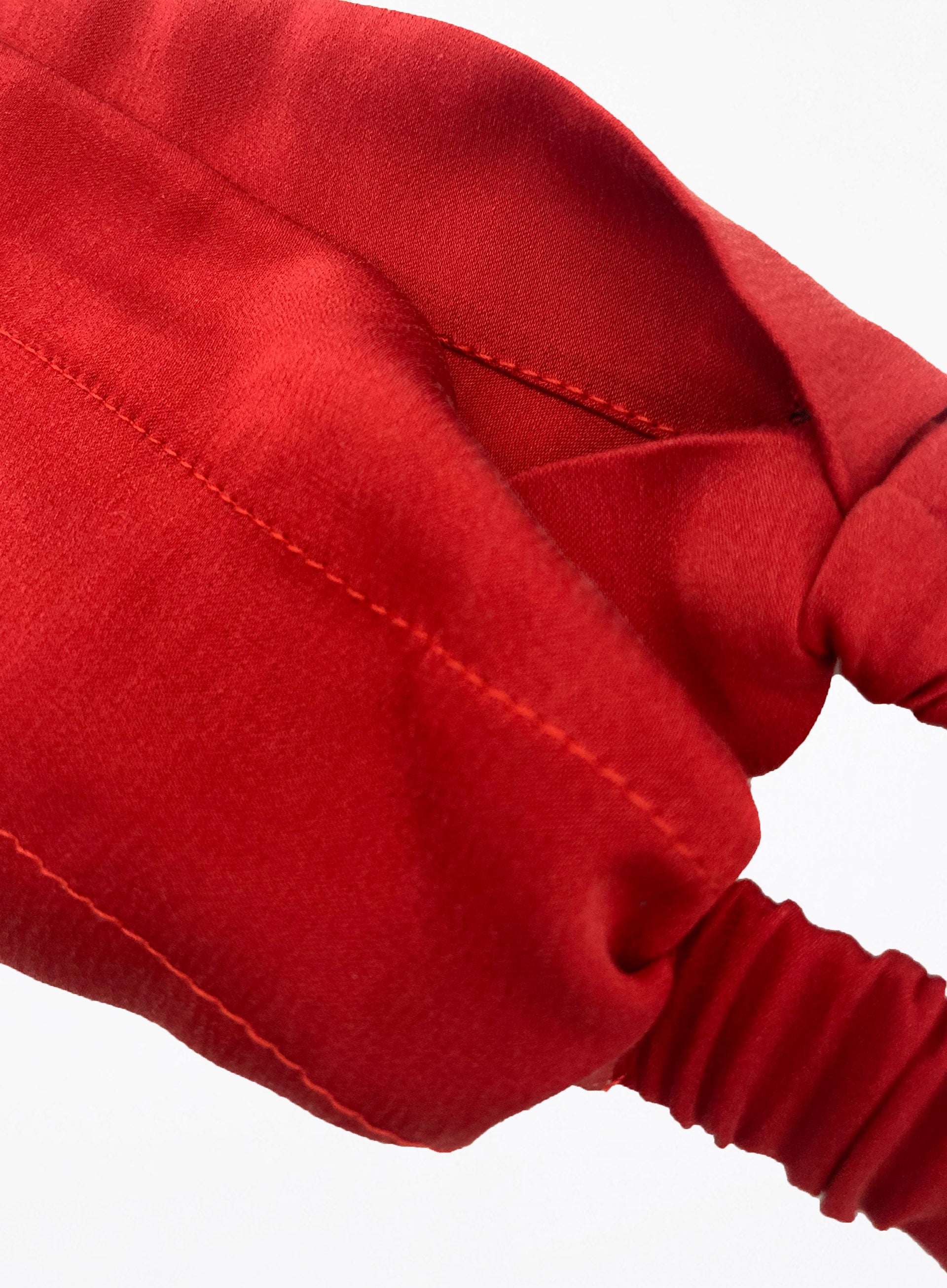 Red Silk Headwrap Headband