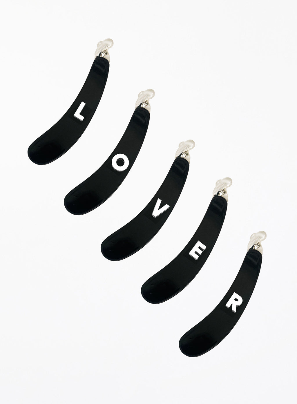 Initial Acetate Banana Clip Black