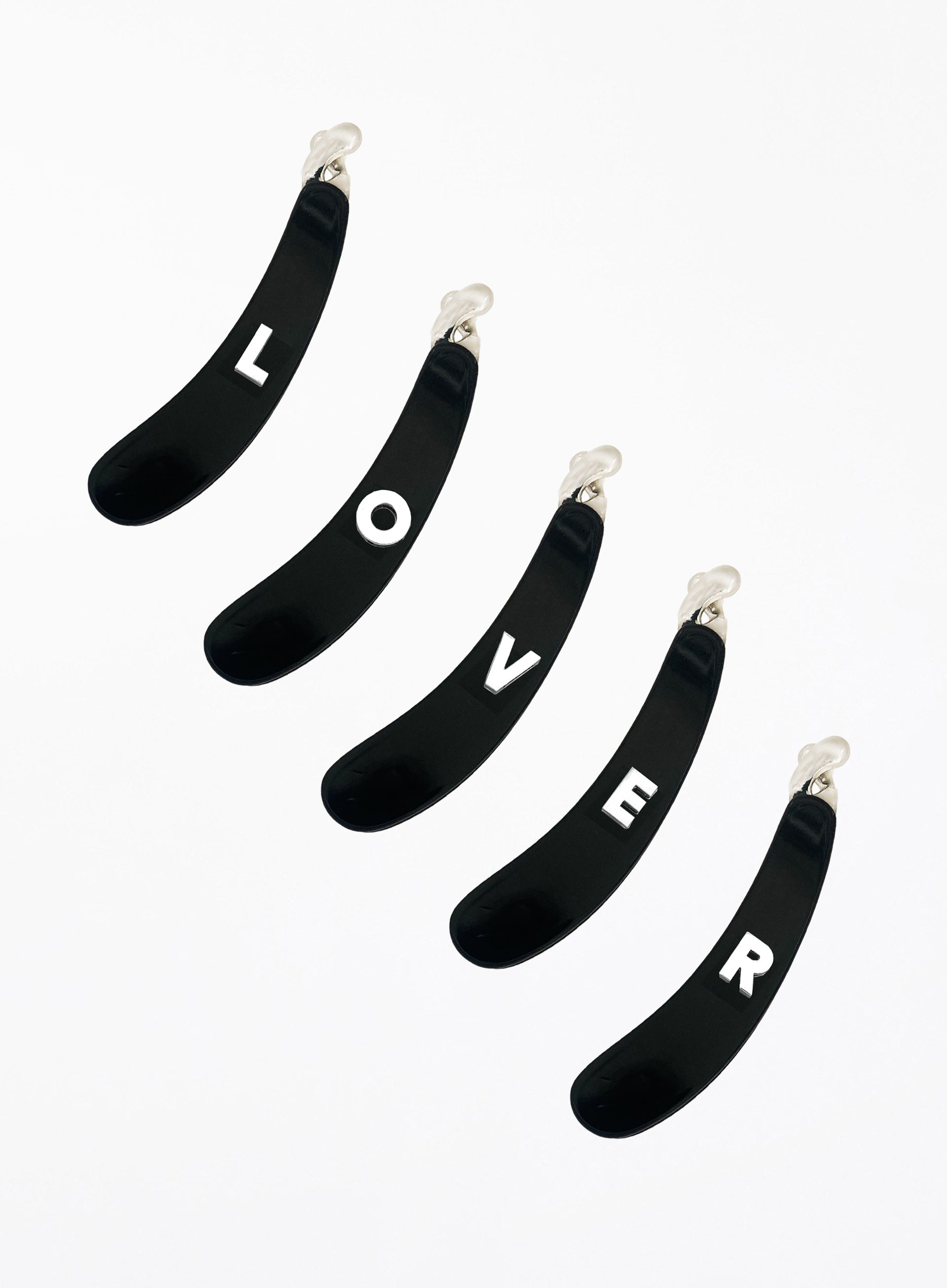 Initial Acetate Banana Clip Black