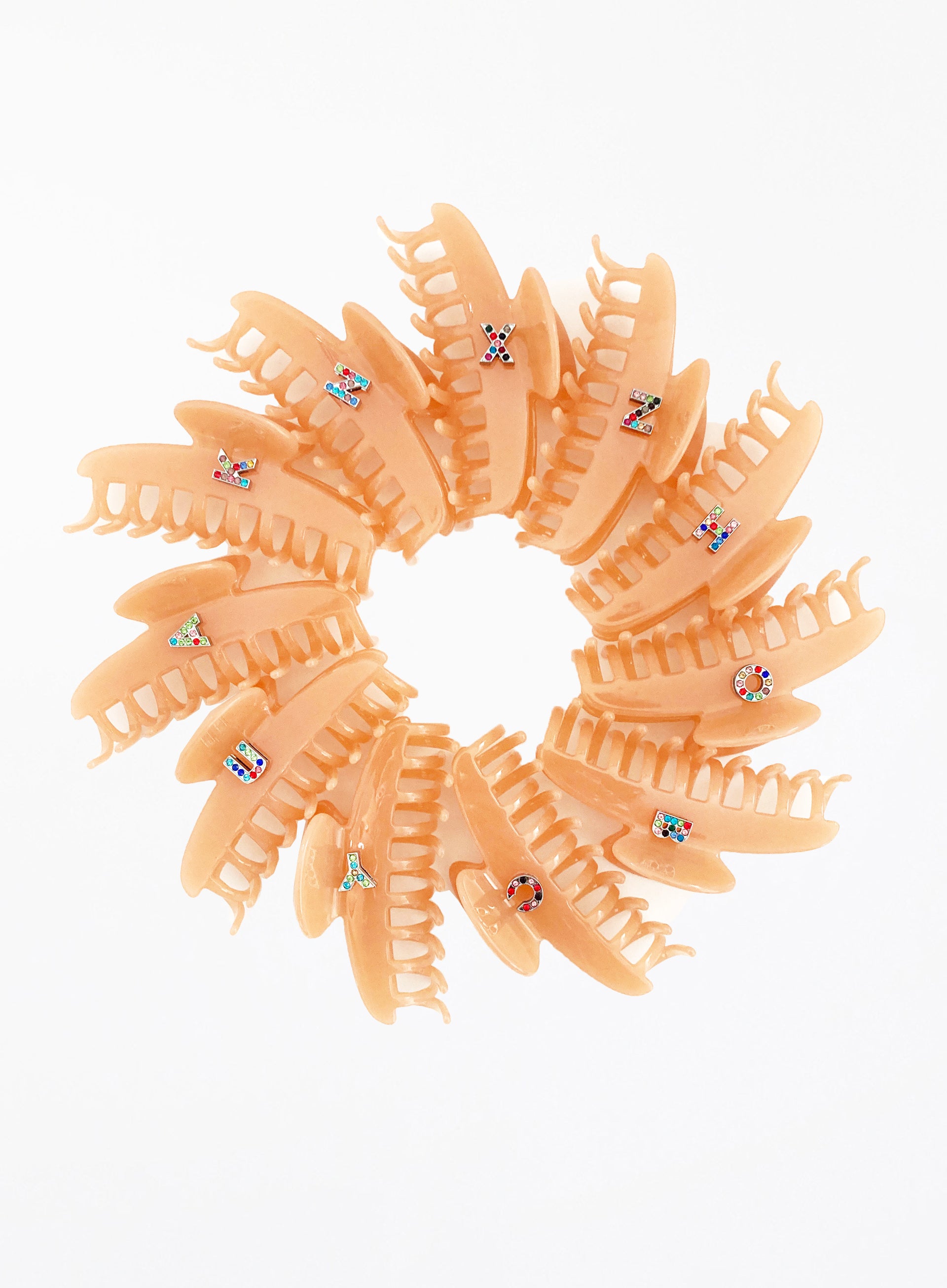 Initial Acetate Hairclaw Peach