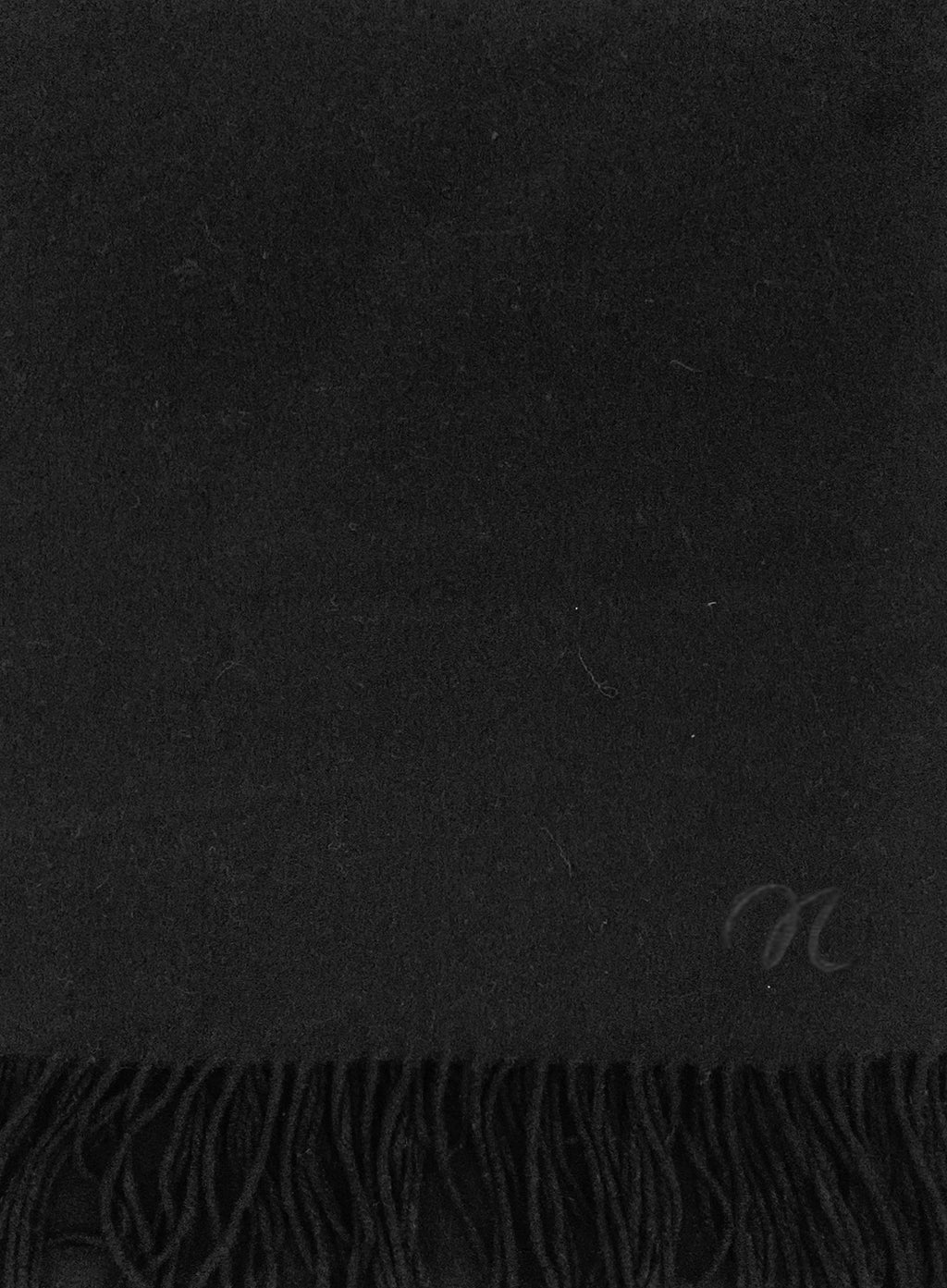 Helena Cashmere Shawl - Black with Custom Monogram