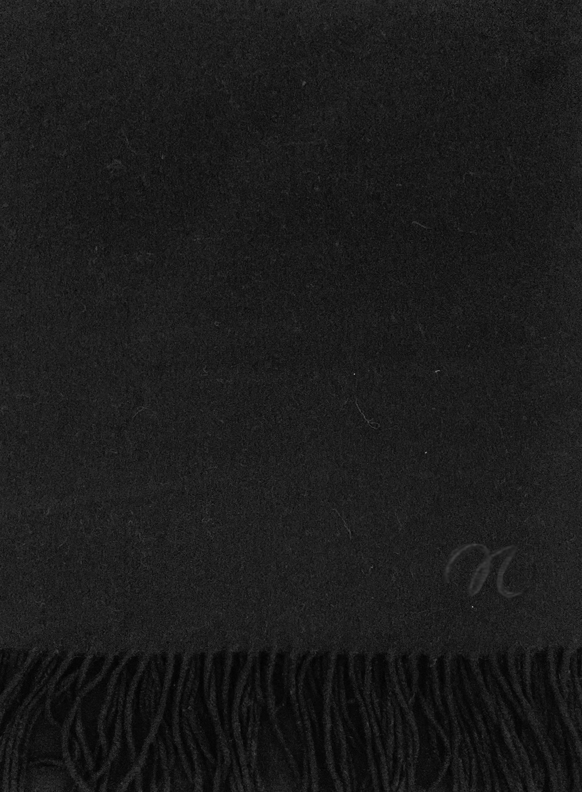 Helena Cashmere Shawl - Black with Custom Monogram