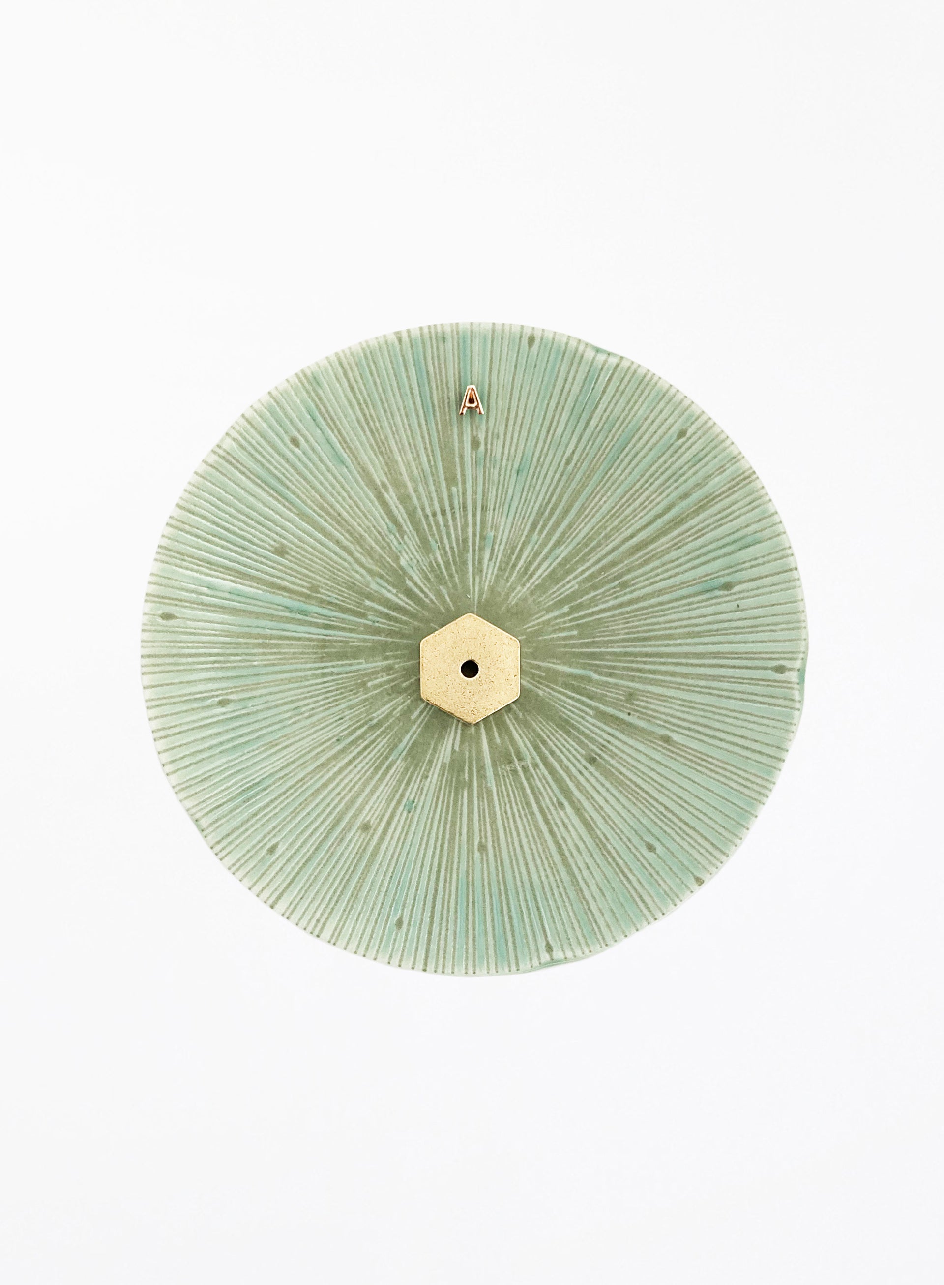 Green Ceramic Incense Holder 