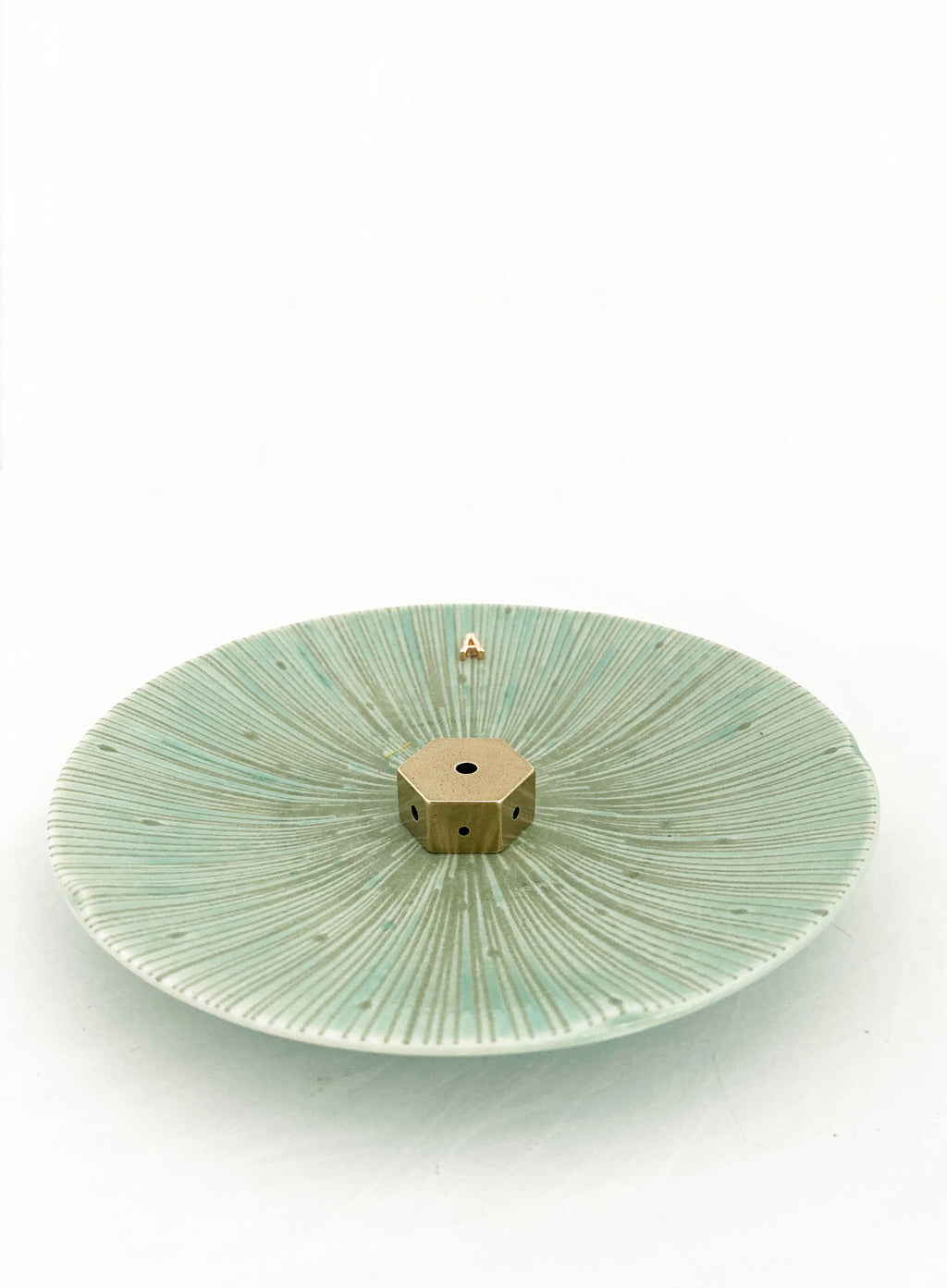 Green Ceramic Incense Holder 