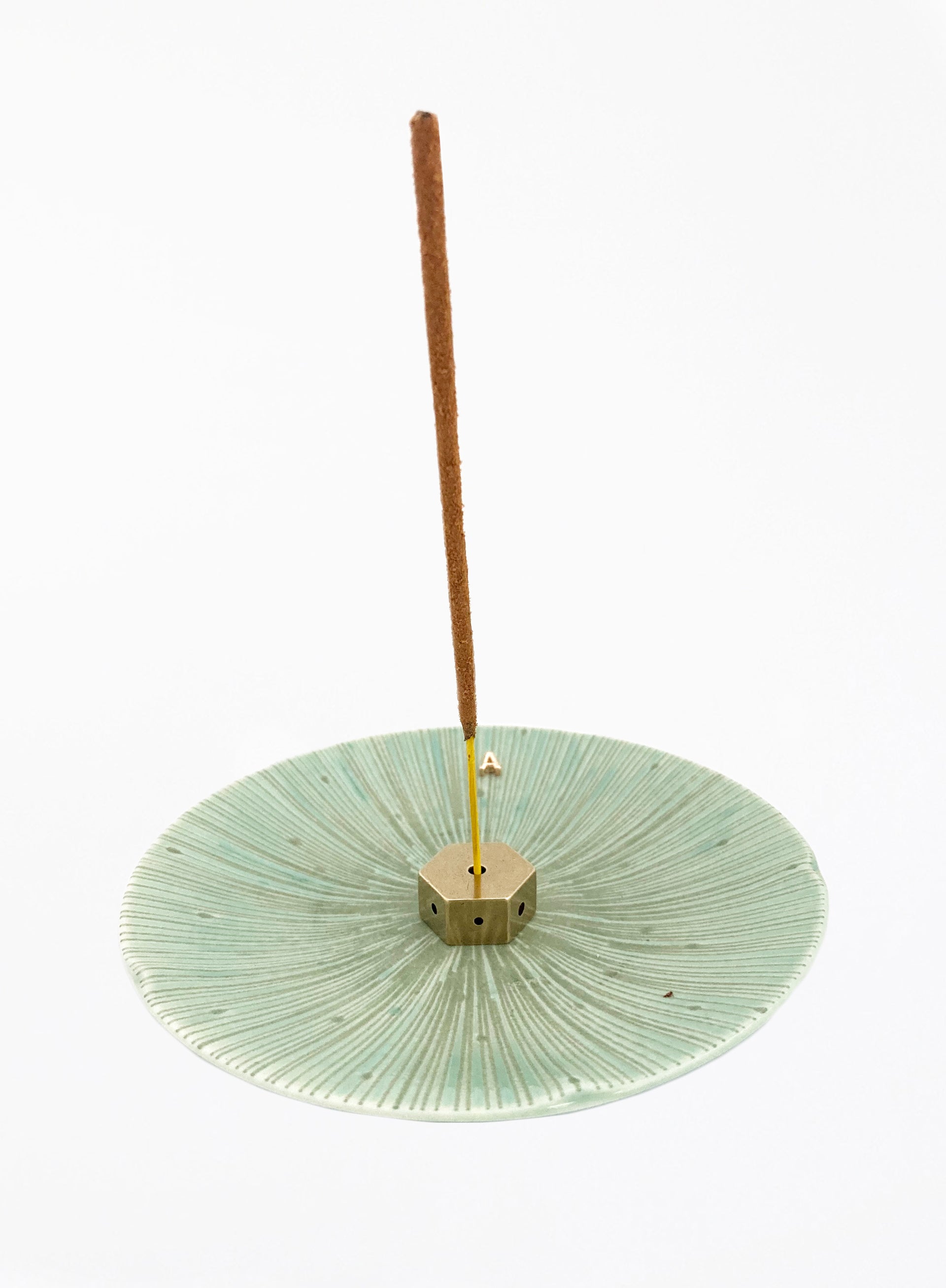 Green Ceramic Incense Holder 