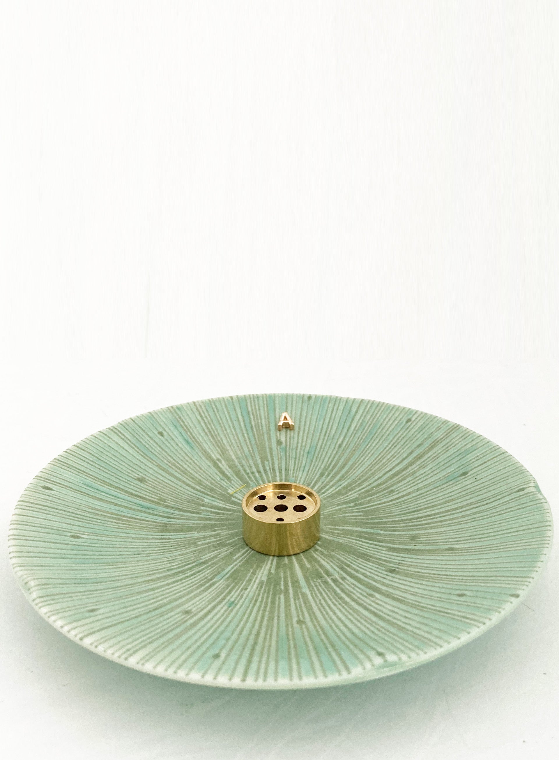 Green Ceramic Incense Holder 
