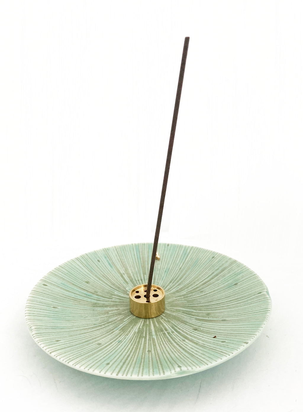 Green Ceramic Incense Holder 