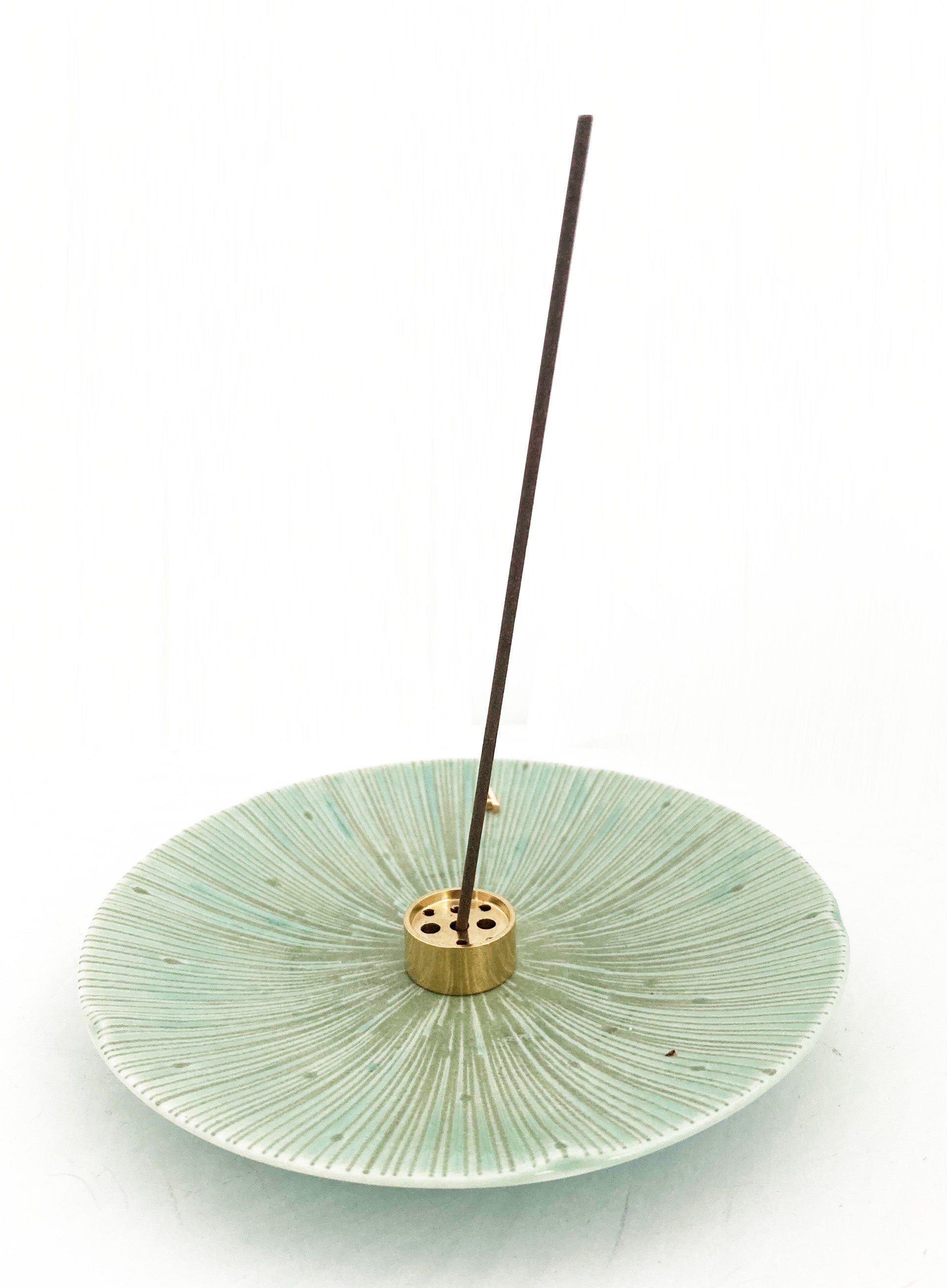 Green Ceramic Incense Holder 