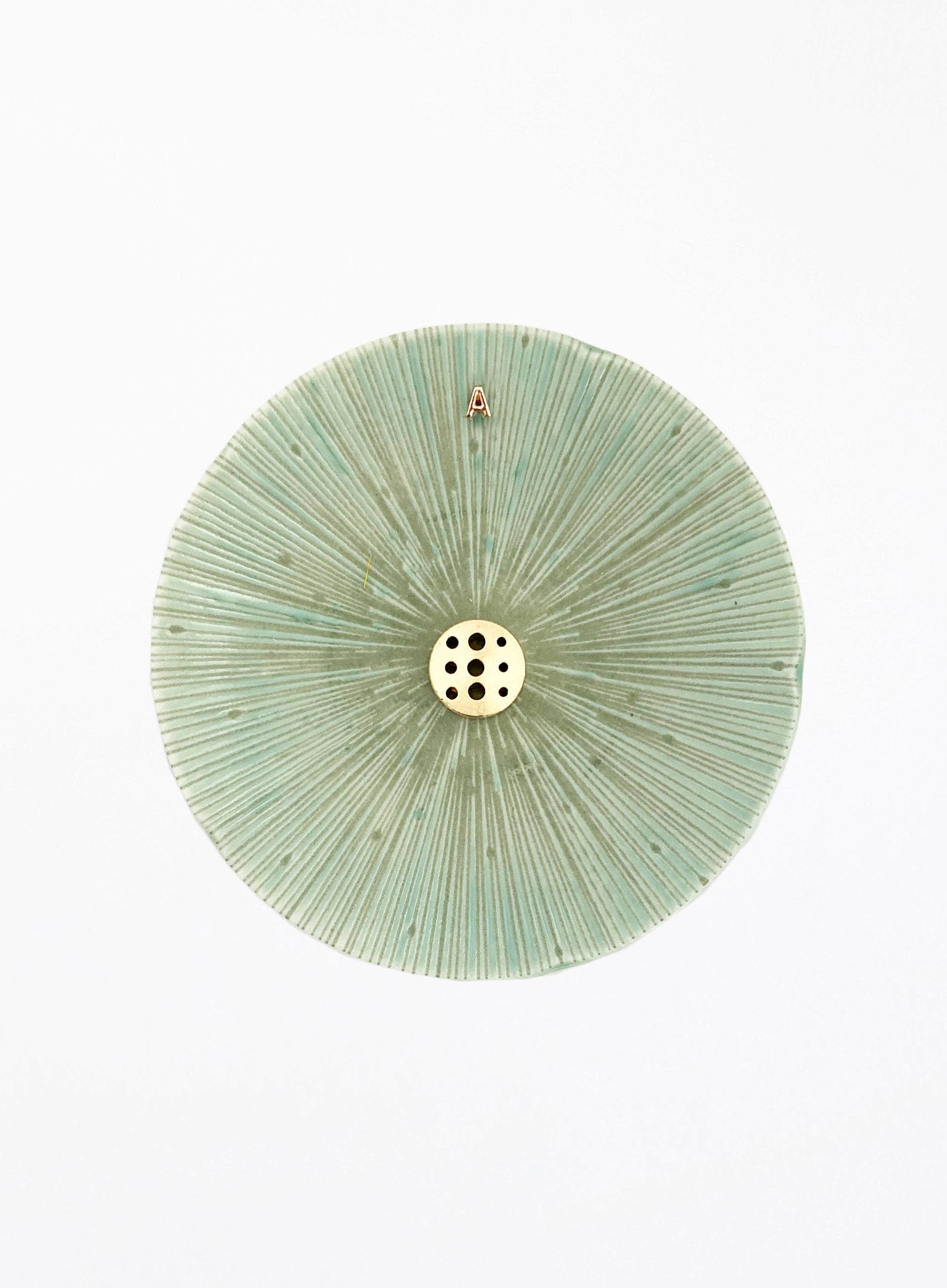 Green Ceramic Incense Holder 
