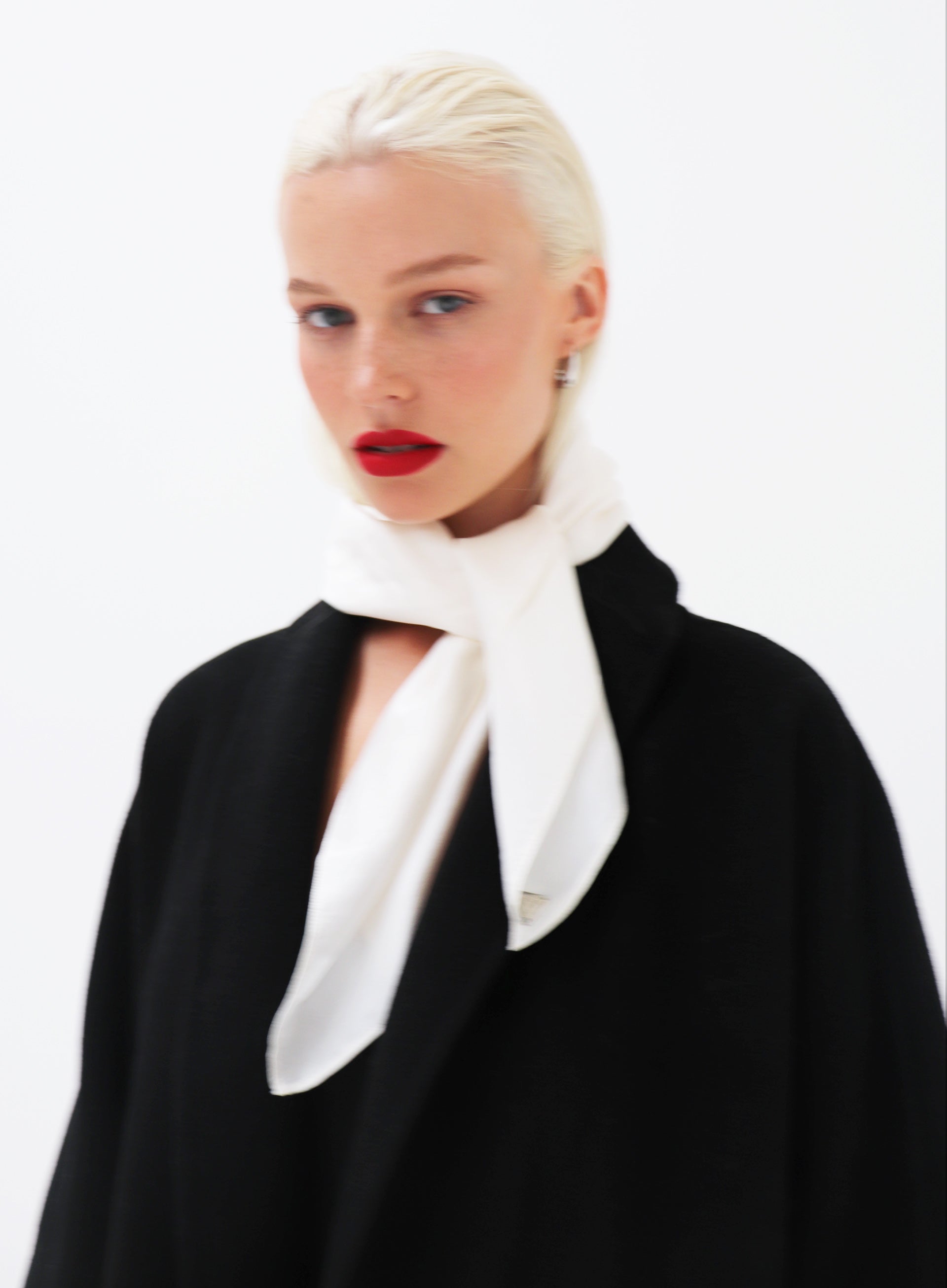 White Silk Square Scarf