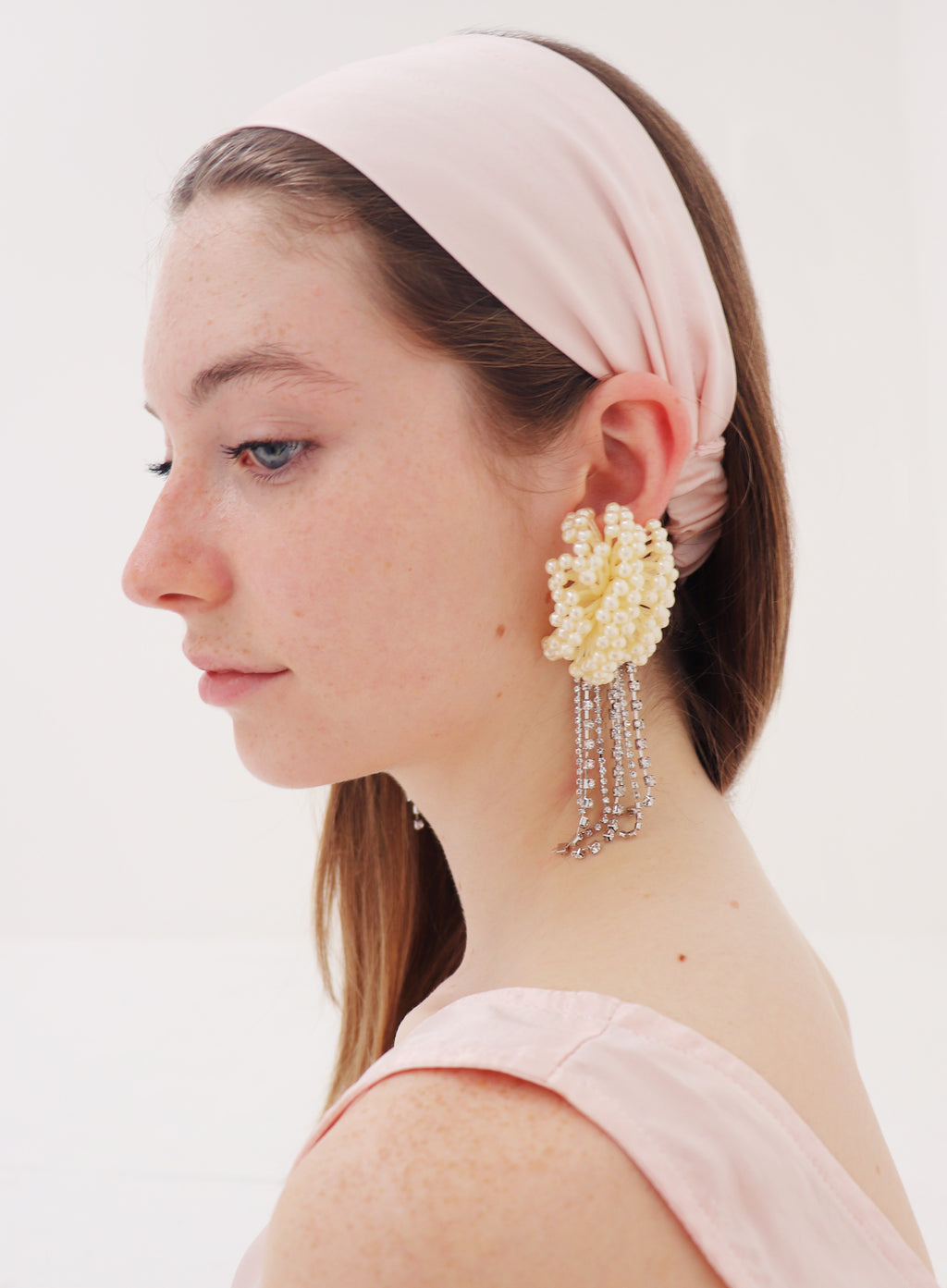 Pink Silk Headwrap Headband
