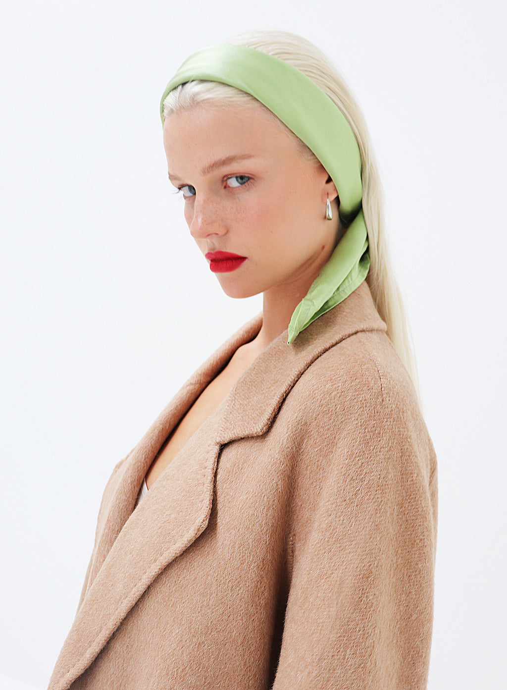 Martine Silk Square Scarf - Pistachio