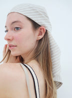 Anastasie Linen Square Scarf - Stripe
