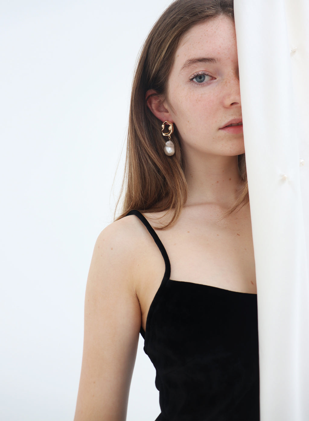 Eugenia Pearl Embellished Silk Scarf