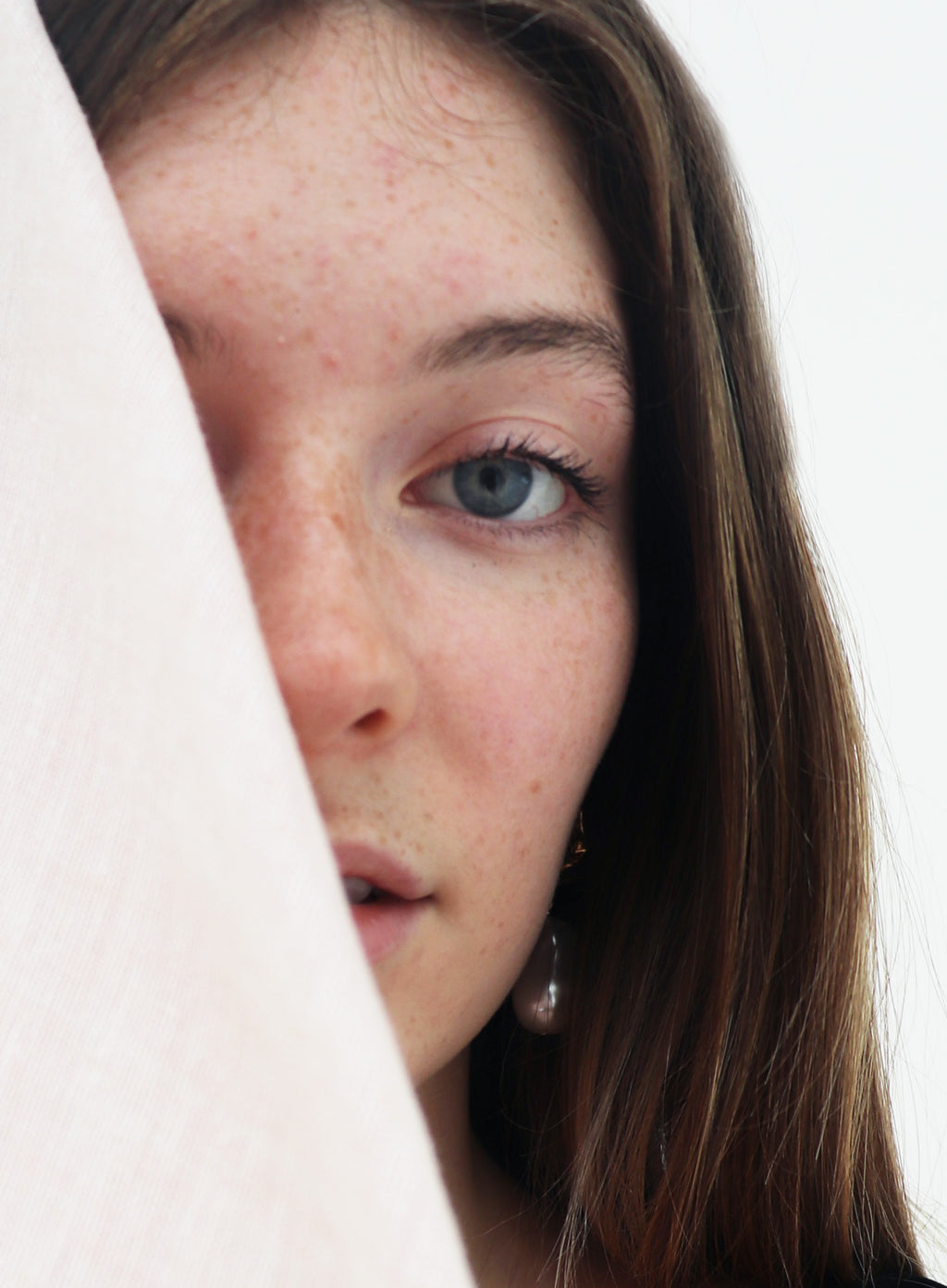 Anastasie Linen Square Scarf - Rose