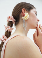 Pink Silk Scrunchie Set
