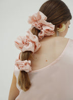 Pink Oversized Silk Scrunchie