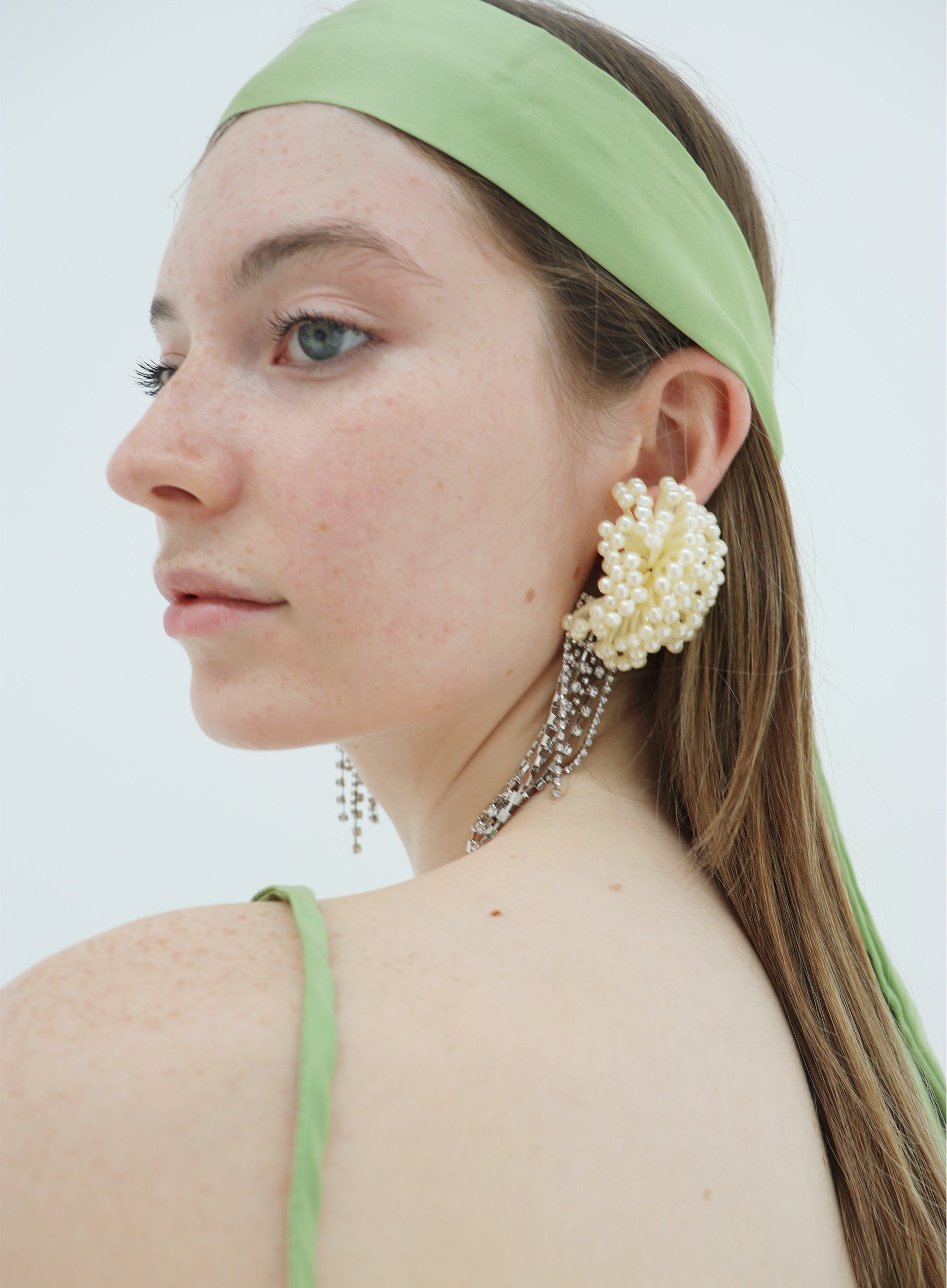 Green Silk Hair Tie