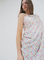 Checked Silk Pareo