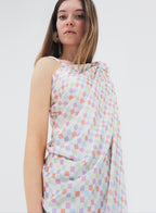 Checked Silk Pareo