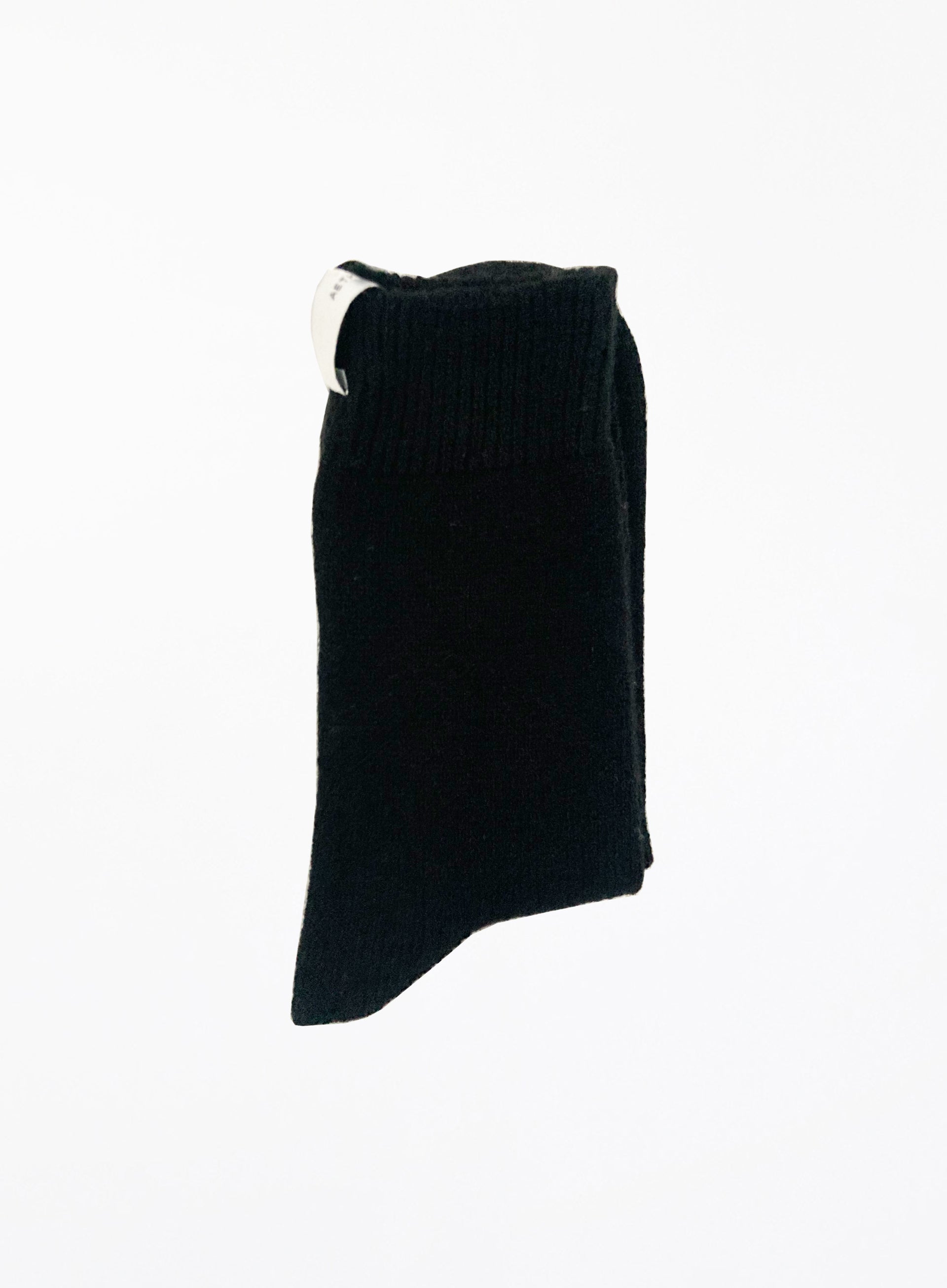 black winter wool socks
