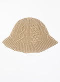 beige cashmere bucket hat