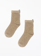 beige cashmere blend winter socks