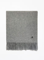 Helena Cashmere Shawl - Steel with Custom Monogram