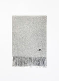 Light Grey Fringed Cashmere Scarf