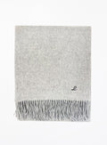 Light Grey Fringed Cashmere Scarf