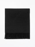 Black Fringed Cashmere Scarf