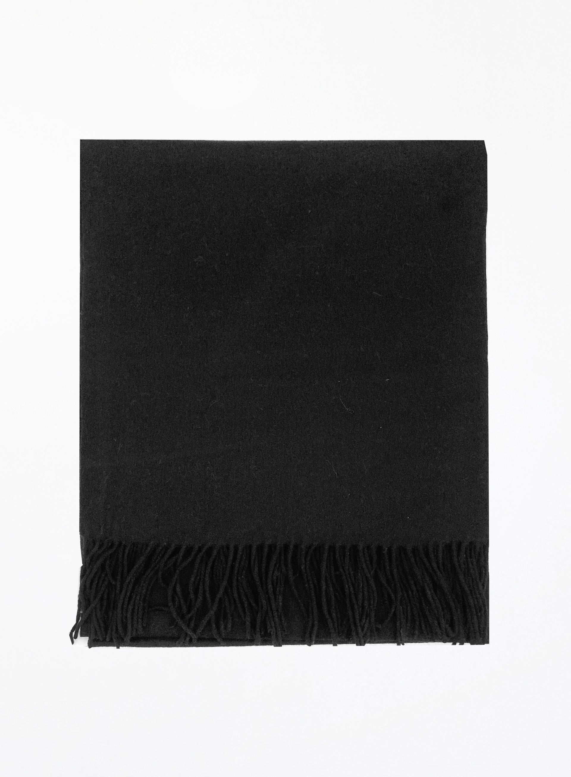Black Fringed Cashmere Scarf