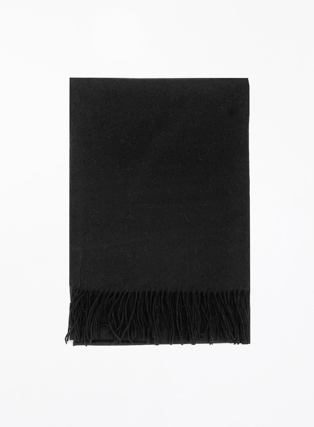 Black Fringed Cashmere Scarf