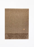 Beige  Fringed Cashmere Scarf