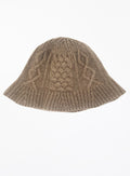 brown cashmere bucket hat
