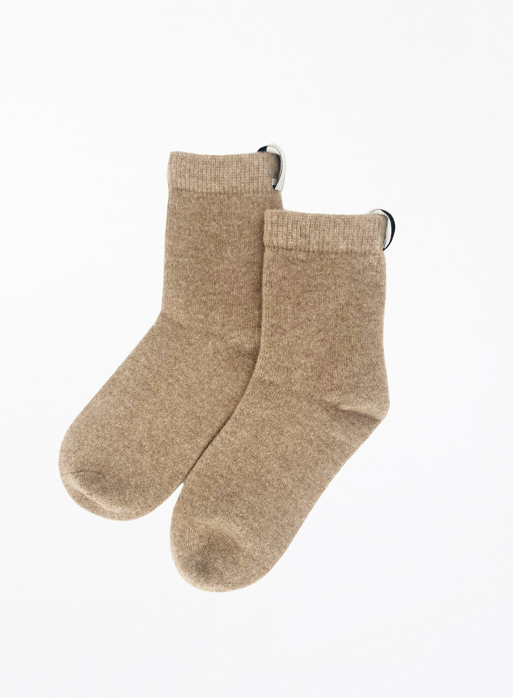 beige cashmere blend winter socks
