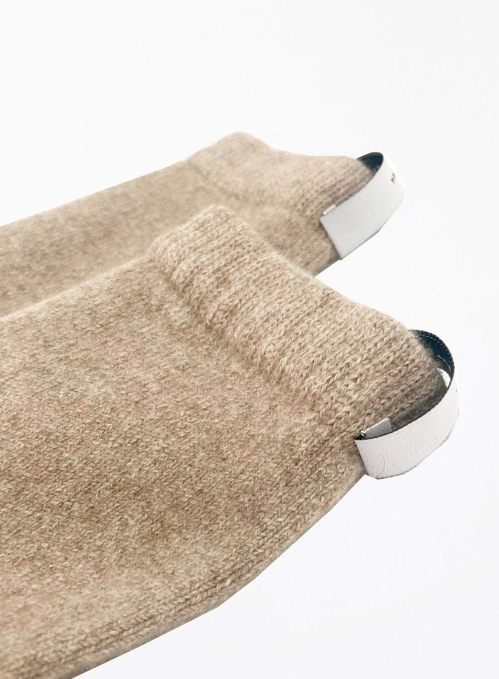 beige cashmere blend winter socks